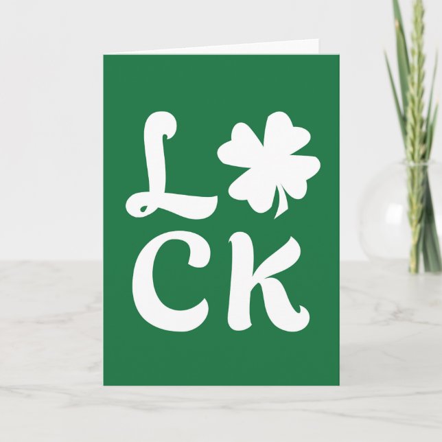 Carte Lucky Shamrock (Devant)