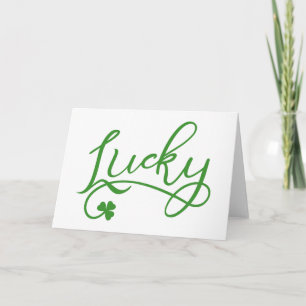 Carte Lucky Shamrock Jour de la Saint Patrick