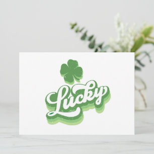Carte Lucky Shamrock Saint-Patrick irlandais