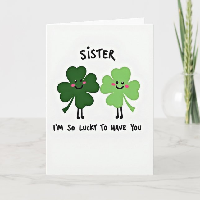 Carte Lucky Sister Im So Lucky Card (Devant)