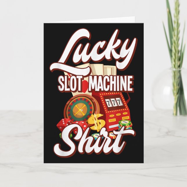 Carte Lucky Slot Machine Casino Las Vegas Gambling  (Devant)