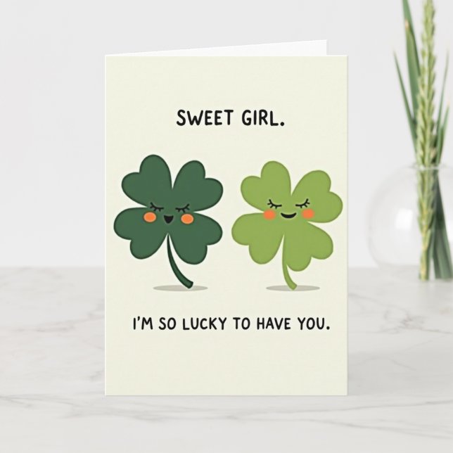 Carte Lucky Sweet Girl Card (Devant)