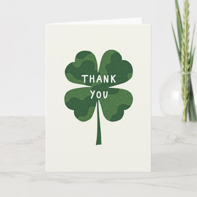 Carte Lucky Thank You Clover Card (Devant)
