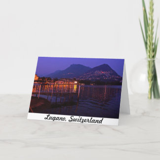 Carte Lugano, Switzerland 5x7 Greeting Card