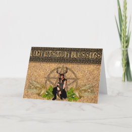 Carte Lughnasadh Bénédiction Sabbat Wiccan Salutation