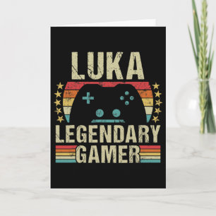 Carte Luka Gamer Jeux Rétro Vintage Jeux Personnalisés 