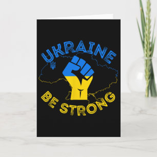 Carte L'Ukraine, soyez forts, soutenez l'Ukraine, restez