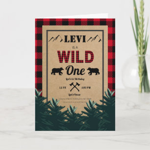 Carte Lumberjack premier anniversaire, Wild One Invitati