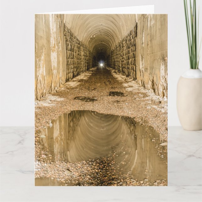 Carte Lumière à l'extrémité du tunnel - Fête des pères (Devant)