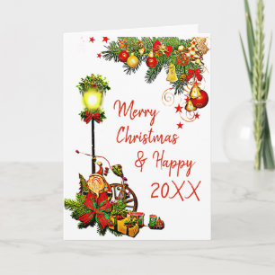 Carte Lumière de rue personnalisée Joyeux Noël