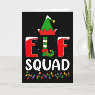 Carte Lumières de Noël assorties pour famille de fans d'