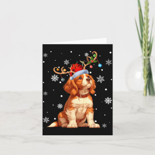 Carte Lumières de Noël Cavalier King Charles Spaniel Xma
