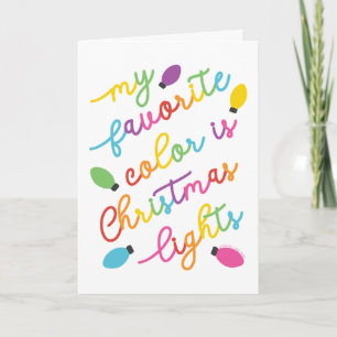 Carte Lumières de Noël de couleur préférée © GraphicLove