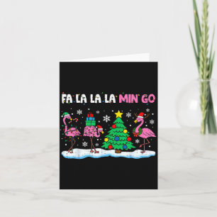 Carte Lumières de Noël de Flamant Rose Drôles Tropical N
