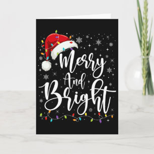 Carte Lumières de Noël drôles joyeuses et lumineuses Xma