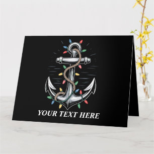Carte Lumières de Noël personnalisées Voilier