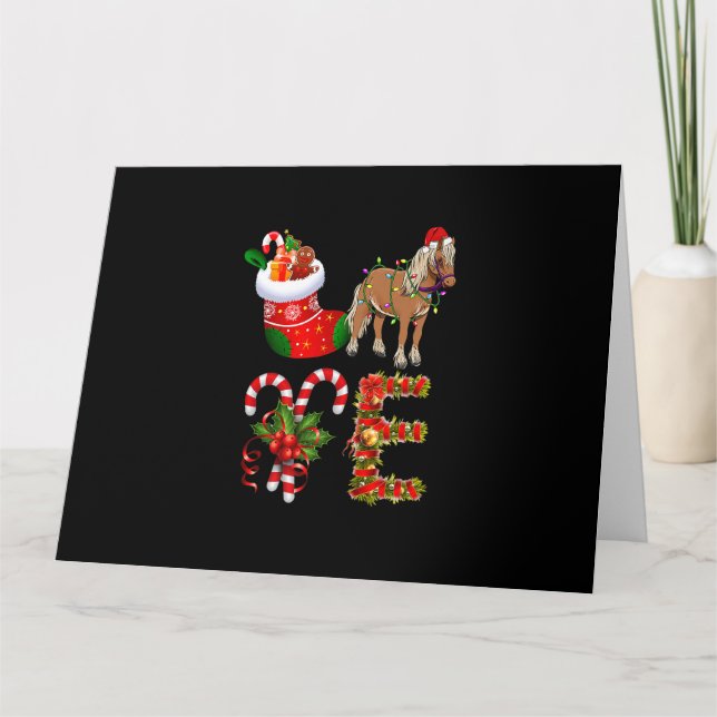 Carte Lumières de Noël pour cheval LED Chapeau de Noël d (Devant)