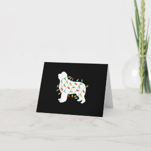 Carte Lumières de Noël Terre-Neuve Amoureux des chiens