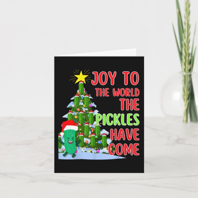 Carte Lumières de sapin de Noël Santa Pickle Cadeau de P (Devant)