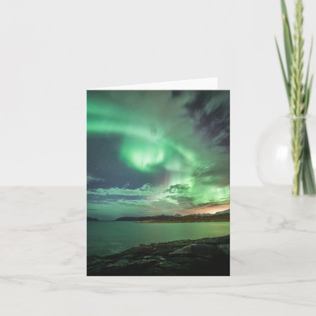 Carte Lumières du nord vertes (Devant)