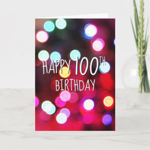Carte Lumières néon pour 100e anniversaire
