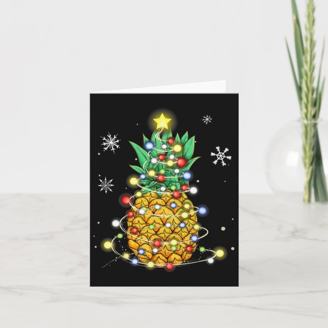 Carte Lumières Noël ananas (Devant)