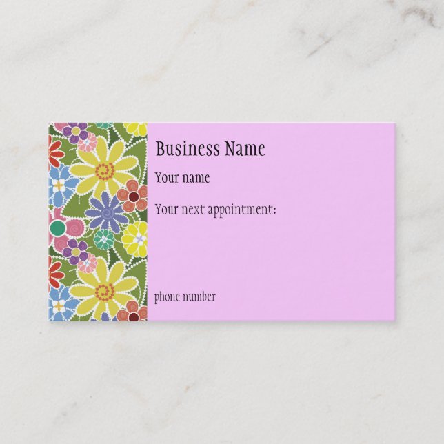 Carte lumineuse florale de rendez-vous d'amusement (Devant)