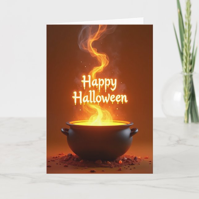 Carte lumineuse Joyeux Halloween (Devant)
