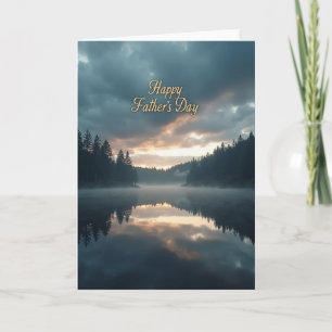 Carte lumineuse pour la fête des pères au lac