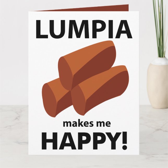 Carte Lumpia Me Rend Heureux Lumpia (Devant)
