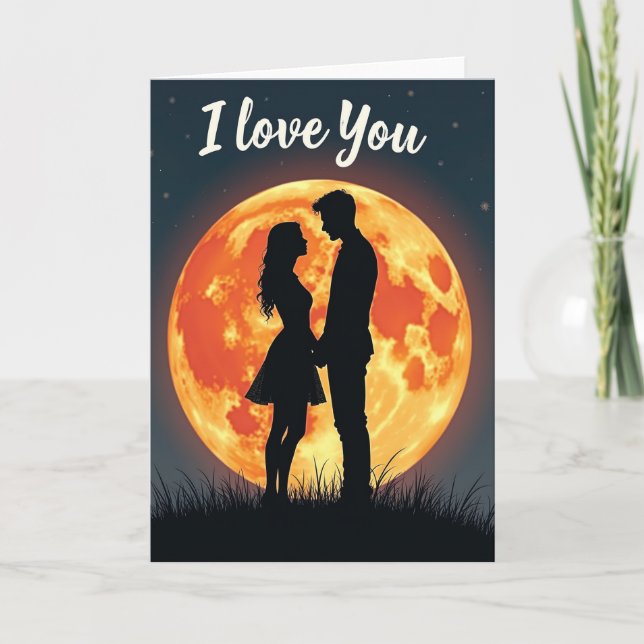 Carte Lunaire pour Couple Romantique (Devant)