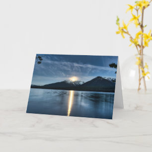 Carte Lune au-dessus du lac