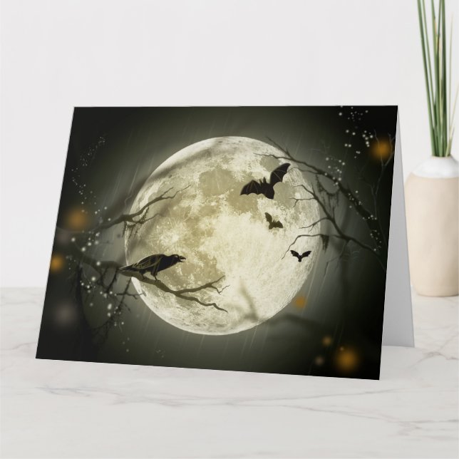 Carte Lune de Halloween (Devant)