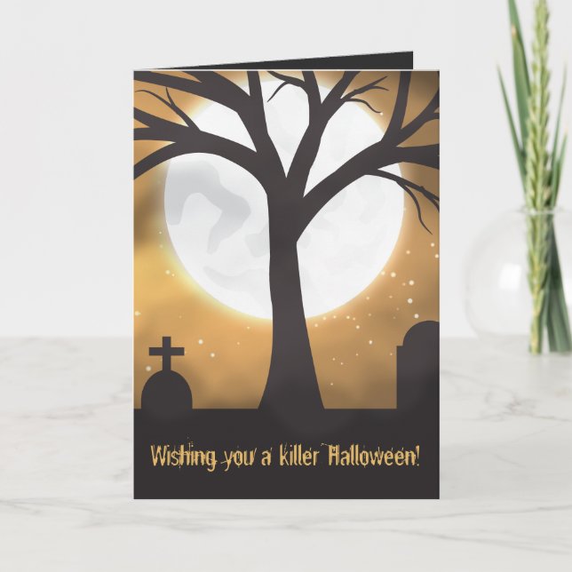 Carte Lune de Halloween (Devant)