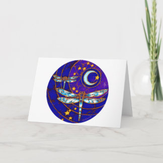 Carte lune de libellule
