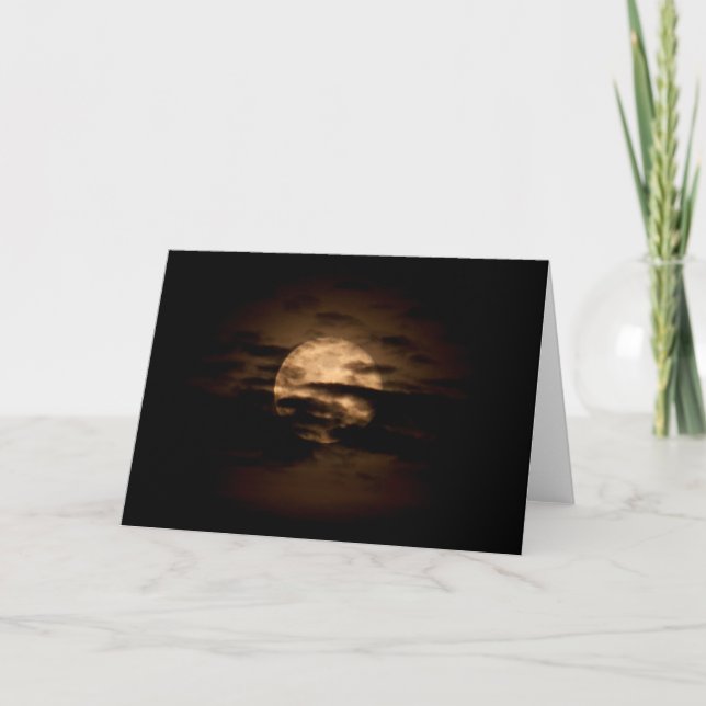 Carte Lune de neige avec nuages (Devant)