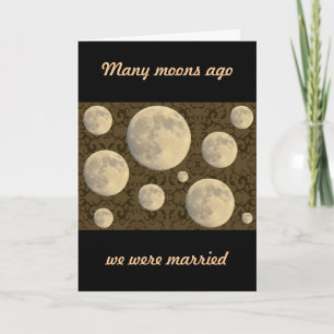 Carte Lune de pleine lune d'anniversaire de mariage