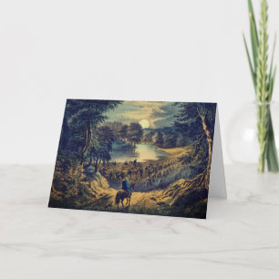 Carte Lune de récolte, Courrier & Ives : Vierge