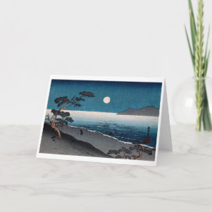 Carte Lune et côte solitaire, Hiroshige, Ukiyo-e