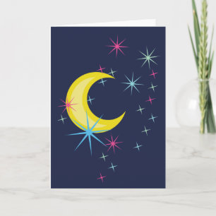 Carte Lune et étoiles