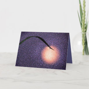Carte Lune et herbe Halloween