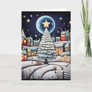 Carte Lune hiver de joie