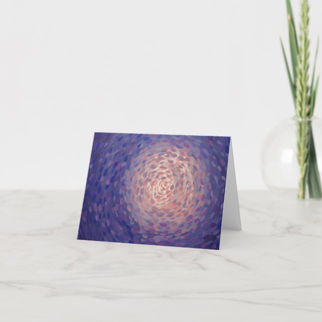 Carte Lune mauve rose mauve (Devant)