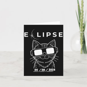 Carte Lunettes de chat pour éclipse solaire Design de ch