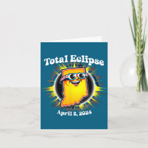 Carte Lunettes de l'éclipse de l'Indiana Illustration de