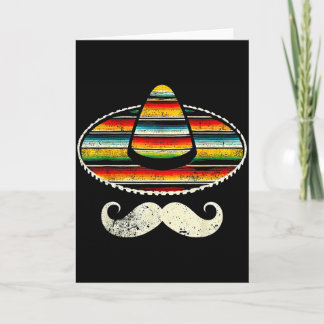 Carte Lunettes de soleil à moustache en sombrero Cinco D