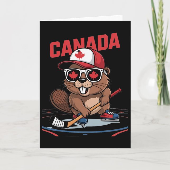 Carte Lunettes de soleil Drapeau canadien Feuille d'érab (Devant)