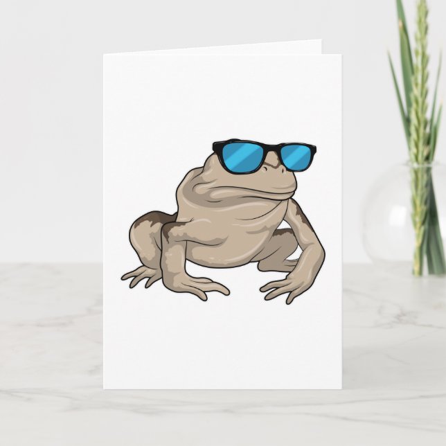 Carte Lunettes de soleil grenouille (Devant)