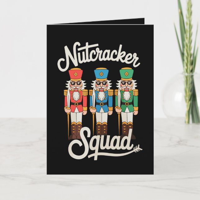 Carte Lunettes de soleil Nutcracker Squad Noël Xmas Fête (Devant)
