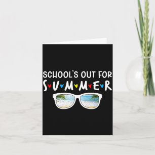Carte Lunettes de soleil Palmier Plage École Fin de l'ét
